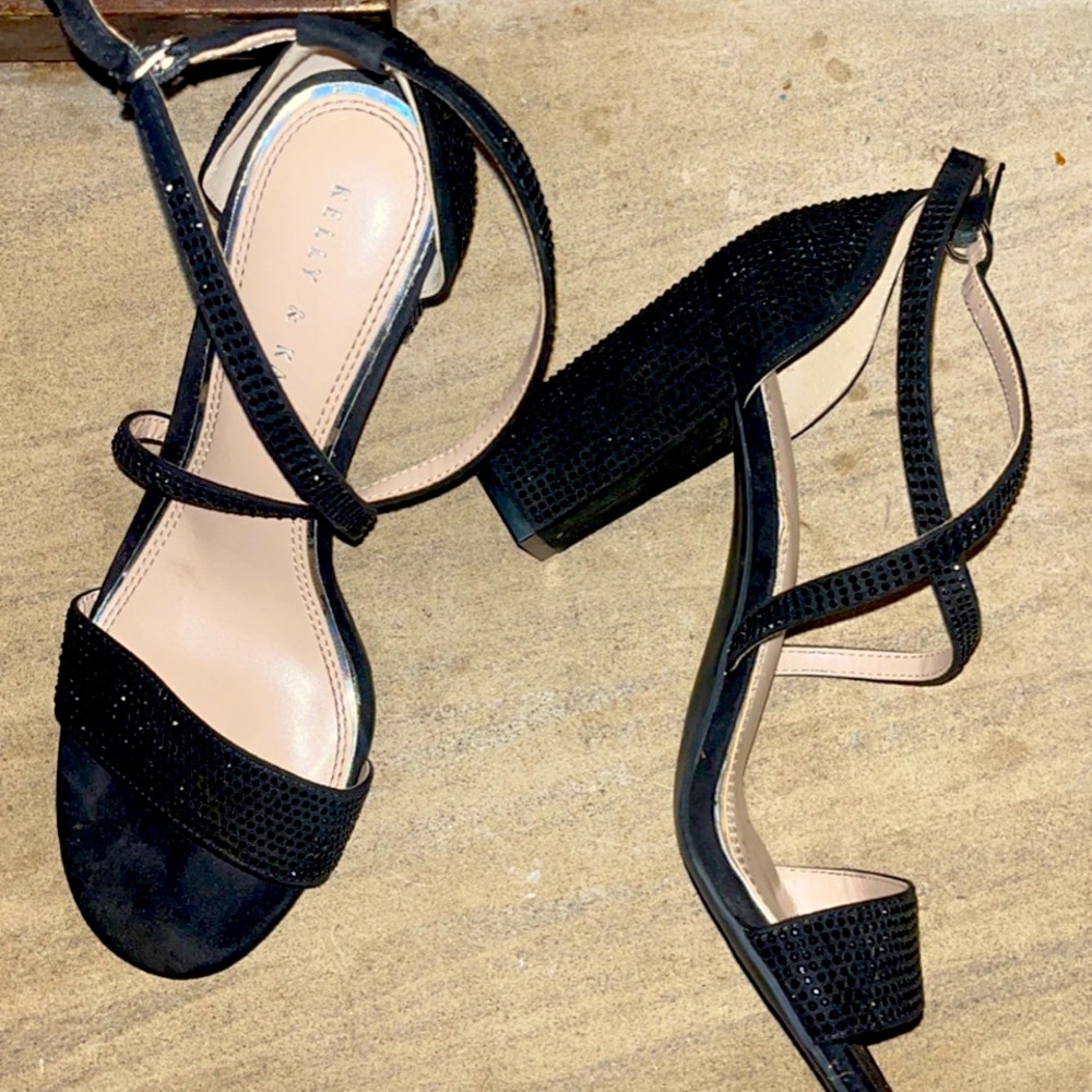 Black sparkle Kelly & Kate heels. Only worn for an hour.